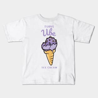 I Love Ube Ice Cream Kids T-Shirt